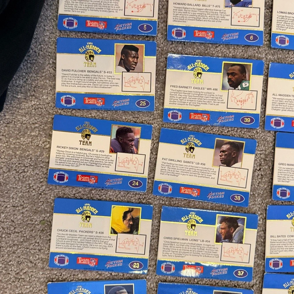 Pro Set 1991 The All-Madden Team Football Cards Lot Jerry Rice Irvin Lott 27pc